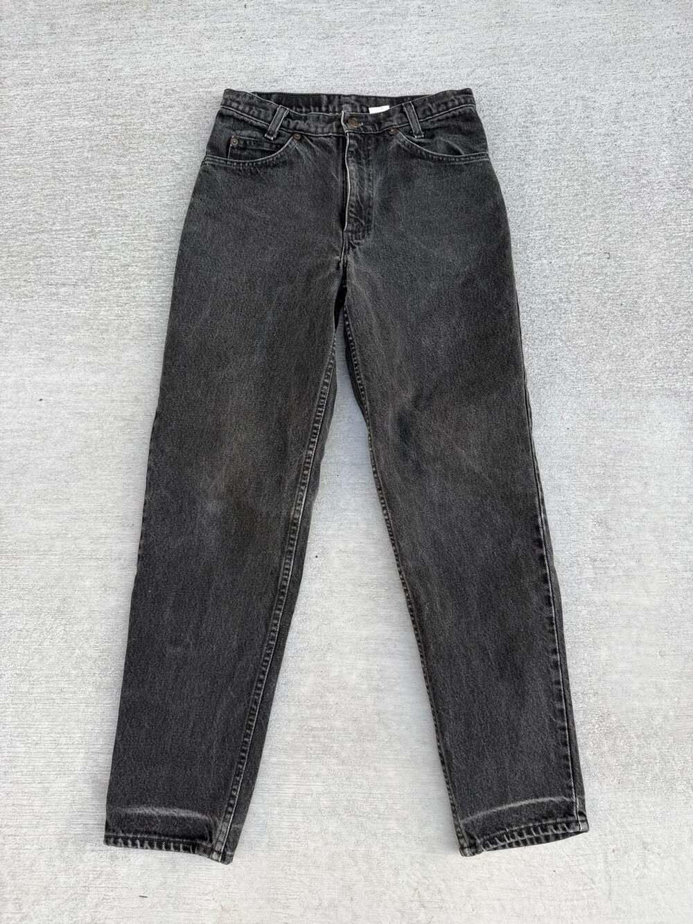 Vintage Levi's 550 Student Size W29 L30 Black Orange Tab Jeans